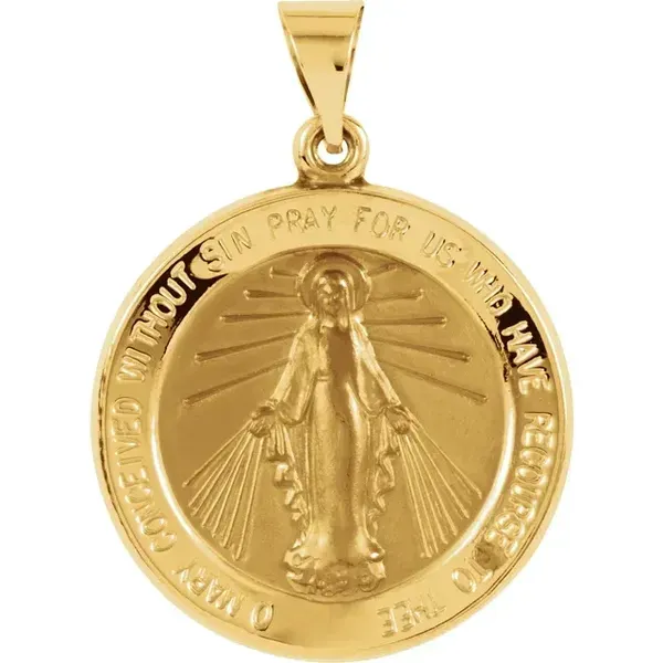 Round Hollow St. Anthony Medal D'Errico Jewelry Scarsdale, NY