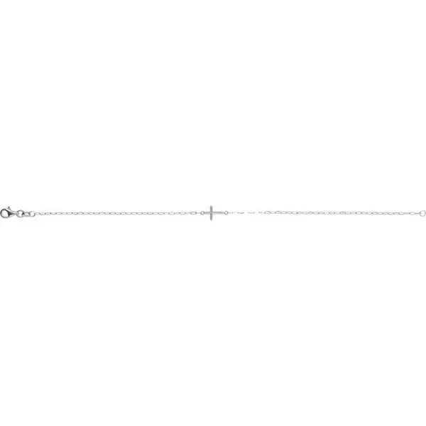 14K White Gold Paper Clip Chain Bracelet Image 2 D'Errico Jewelry Scarsdale, NY