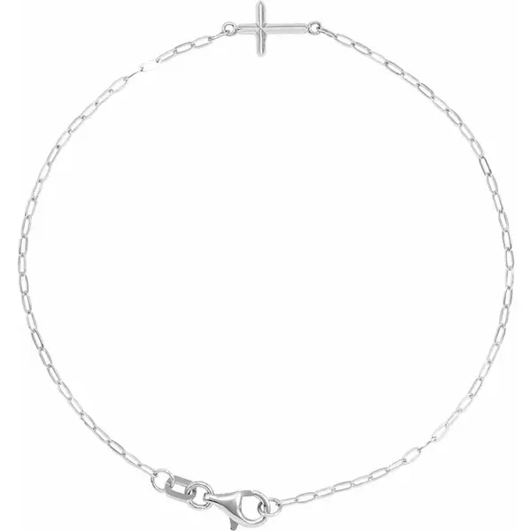 14K White Gold Paper Clip Chain Bracelet D'Errico Jewelry Scarsdale, NY