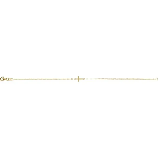 14K Yellow Gold Paper Clip Chain Bracelet Image 2 D'Errico Jewelry Scarsdale, NY
