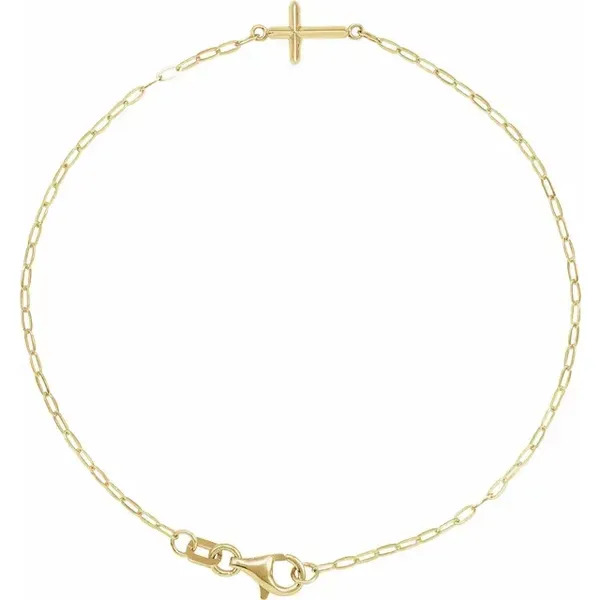 14K Yellow Gold Paper Clip Chain Bracelet D'Errico Jewelry Scarsdale, NY