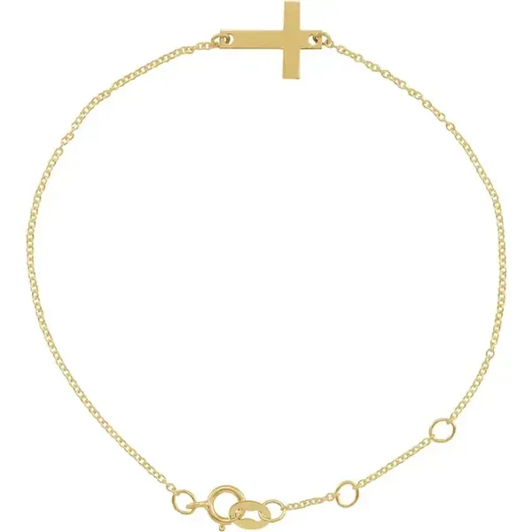 14K Yellow Gold Cable Chain Bracelet D'Errico Jewelry Scarsdale, NY