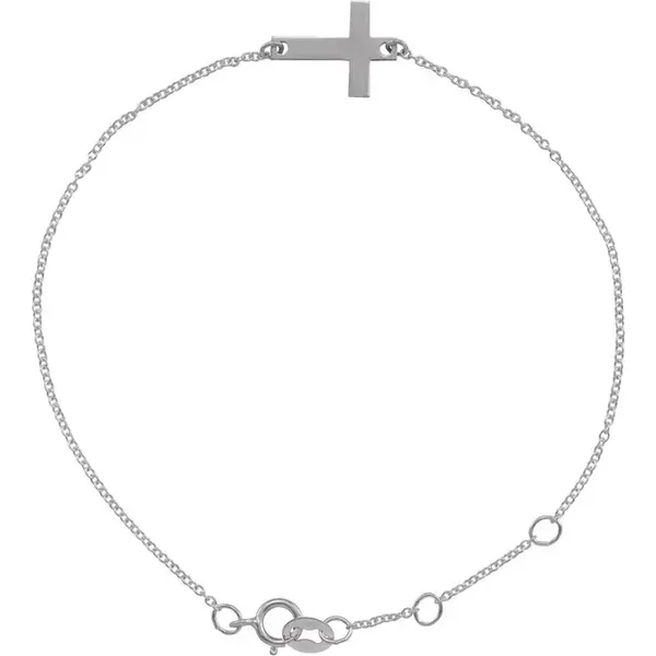 14K White Gold Cable Chain Bracelet D'Errico Jewelry Scarsdale, NY