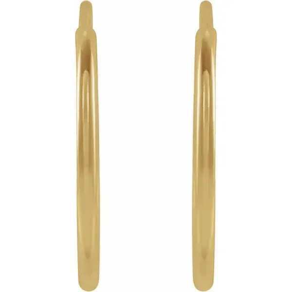 Flexible Endless Tube 15 mm Hoop Earrings Image 2 D'Errico Jewelry Scarsdale, NY