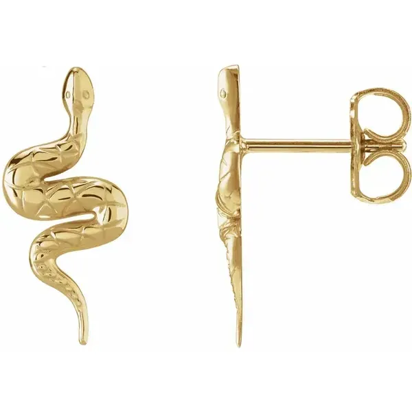 Pair Snake Friction Back Earring D'Errico Jewelry Scarsdale, NY