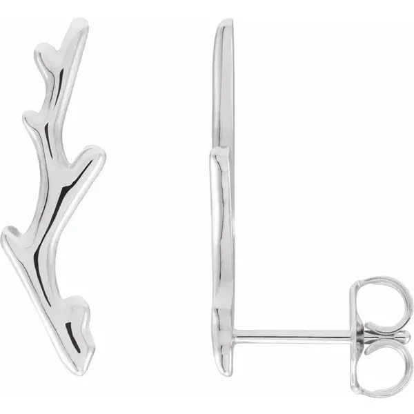 Sterling Silver Branch Ear Climbers D'Errico Jewelry Scarsdale, NY