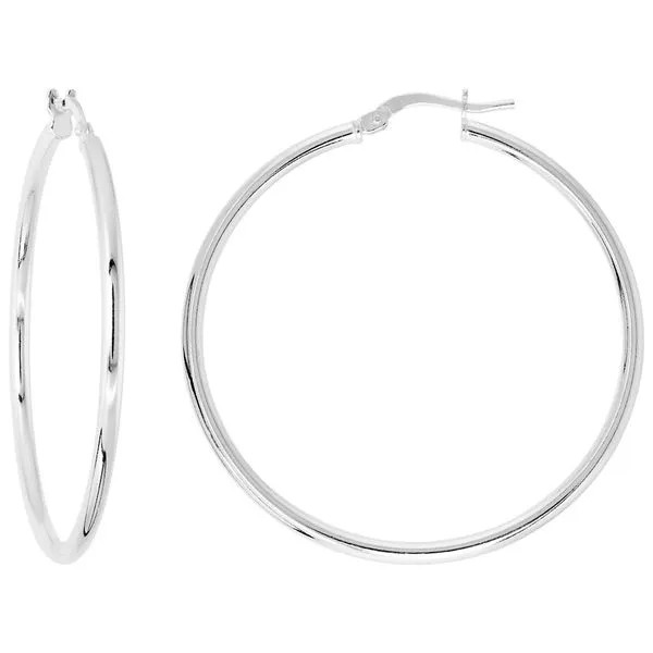 Sterling Silver Hoop Earrings 2.75