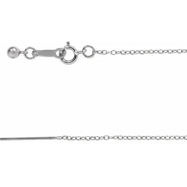 Sterling Silver Adjustable Threader Cable Chain Image 2 D'Errico Jewelry Scarsdale, NY
