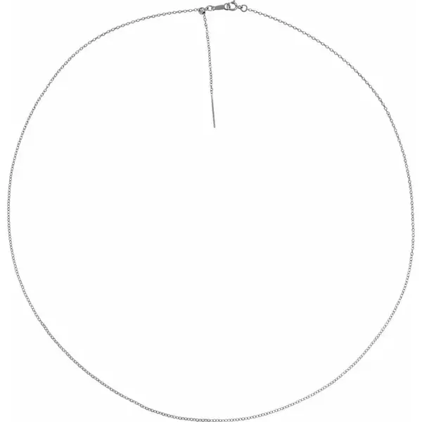 Sterling Silver Adjustable Threader Cable Chain Image 3 D'Errico Jewelry Scarsdale, NY