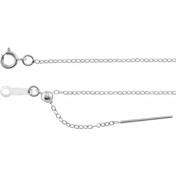 Sterling Silver Adjustable Threader Cable Chain D'Errico Jewelry Scarsdale, NY