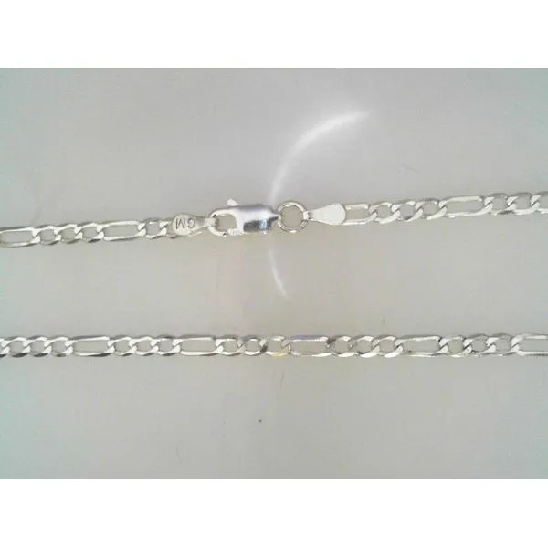Sterling Silver Figaro Chain 18