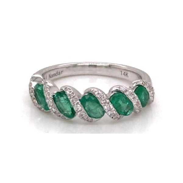 DeScenza Collection Diamond and Emerald Ring DeScenza Diamonds Boston, MA