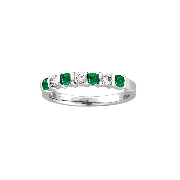 DeScenza Collection Diamond and Emerald Ring DeScenza Diamonds Boston, MA