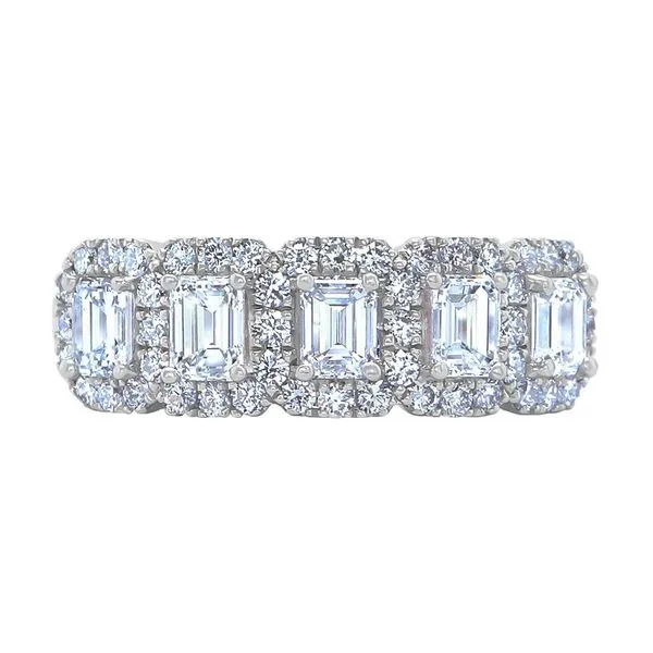 Diamond Halo Style Band DeScenza Diamonds Boston, MA