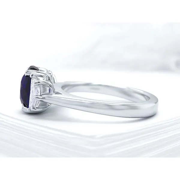 DeScenza Collection Sapphire and Diamond Ring Image 2 DeScenza Diamonds Boston, MA