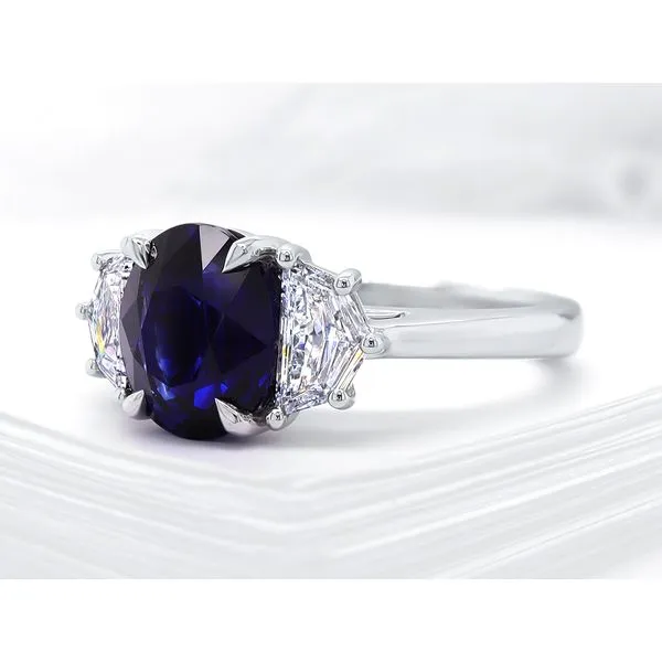 DeScenza Collection Sapphire and Diamond Ring Image 3 DeScenza Diamonds Boston, MA