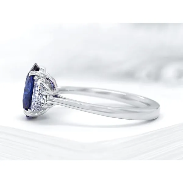 DeScenza Collection Sapphire and Diamond Ring Image 2 DeScenza Diamonds Boston, MA