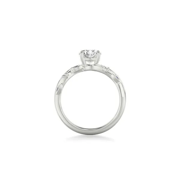 DeScenza Collection Diamond and Sapphire Engagement Ring Image 3 DeScenza Diamonds Boston, MA
