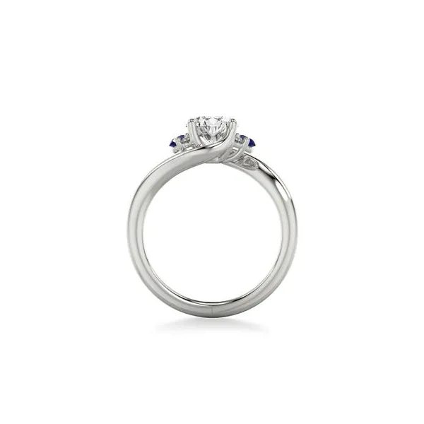 DeScenza Collection Sapphire Bypass Engagement Ring Image 3 DeScenza Diamonds Boston, MA