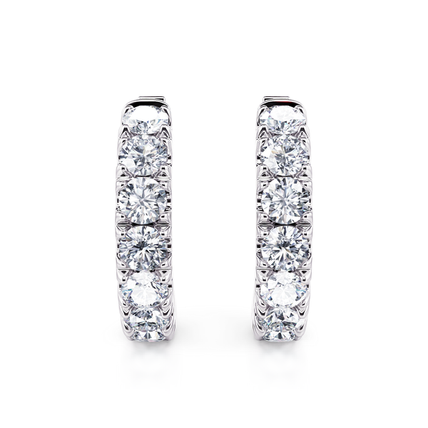 DeScenza Collection Diamond Hoop Earrings DeScenza Diamonds Boston, MA
