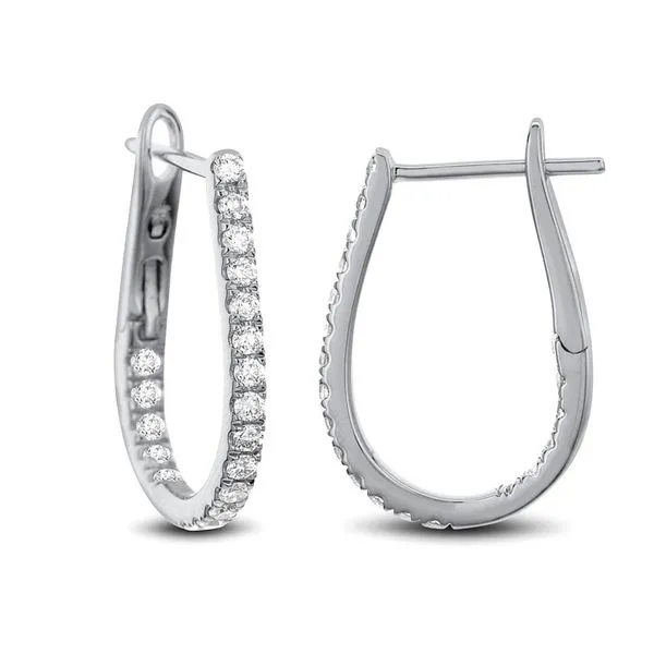 DeScenza Collection Diamond Hoop Earrings DeScenza Diamonds Boston, MA