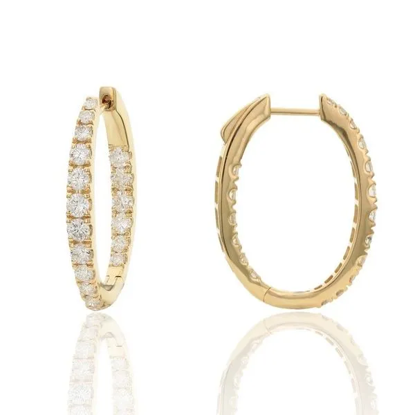 Diamond Hoop Earrings DeScenza Diamonds Boston, MA