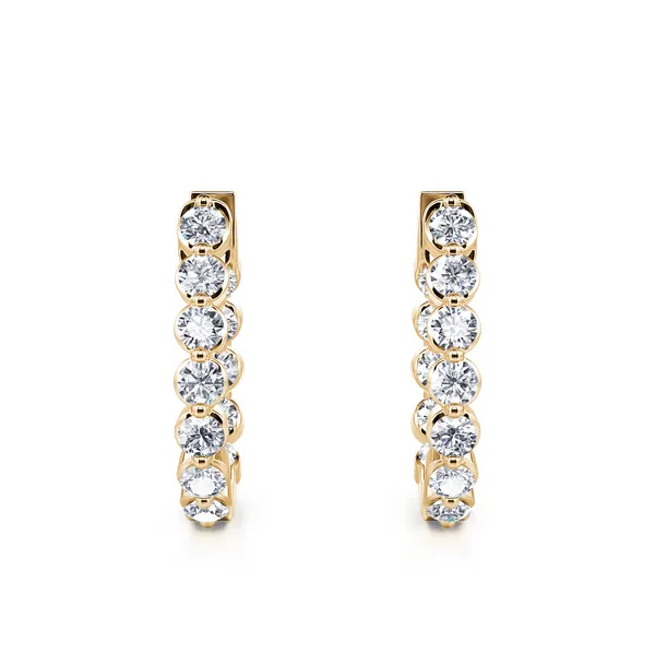 DeScenza Collection Diamond Hoop Earrings DeScenza Diamonds Boston, MA