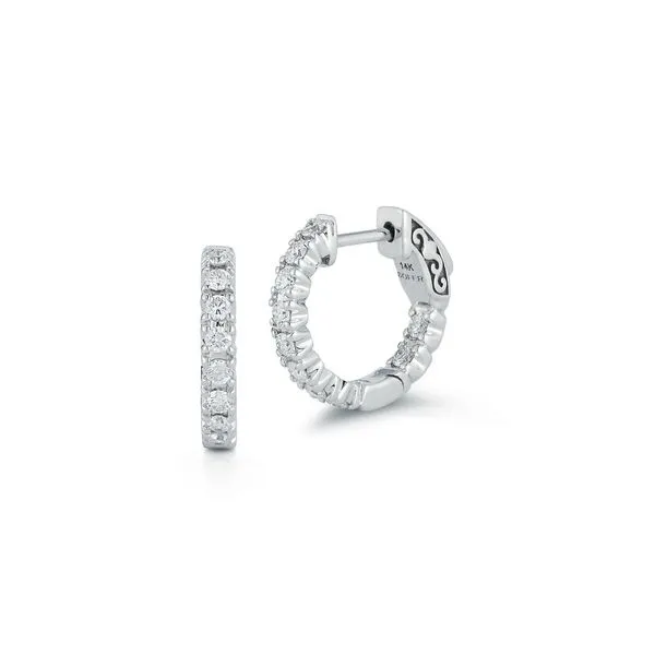 Sofer Diamond Hoop Earrings DeScenza Diamonds Boston, MA
