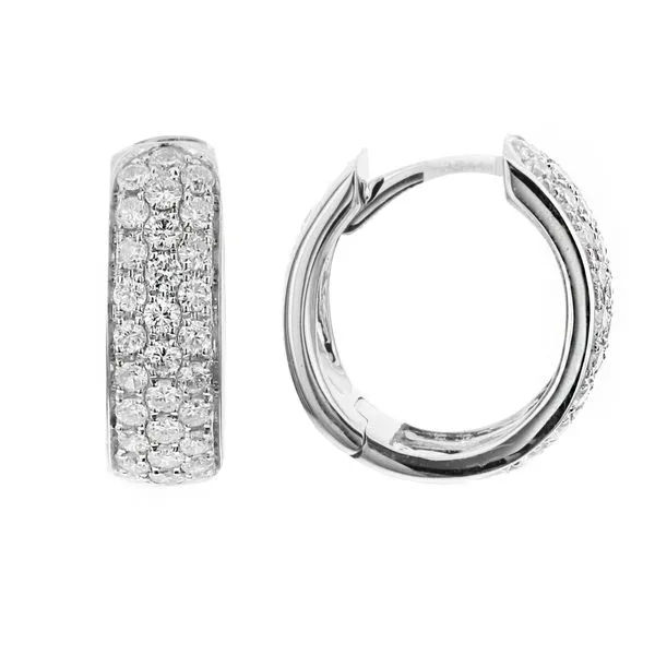DeScenza Collection Diamond Hoop Earrings DeScenza Diamonds Boston, MA