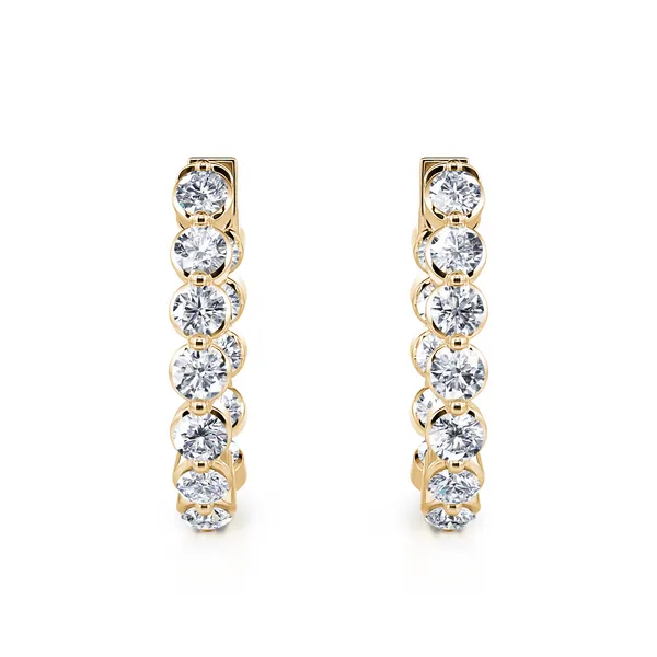 DeScenza Collection Diamond Hoop Earrings DeScenza Diamonds Boston, MA