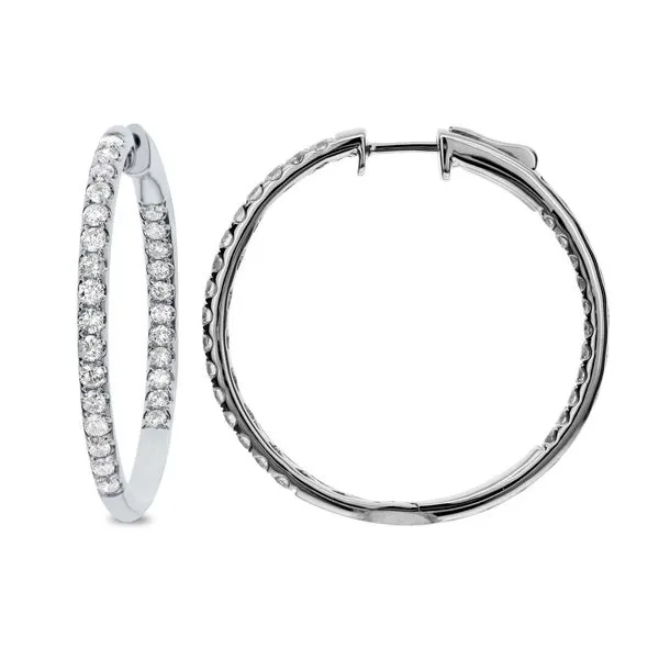 DeScenza Collection Diamond Hoop Earrings similar item image