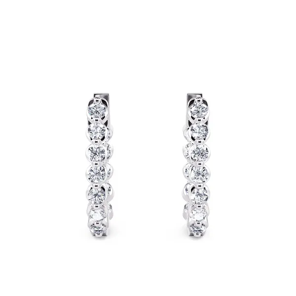 DeScenza Collection Diamond Hoop Earrings DeScenza Diamonds Boston, MA
