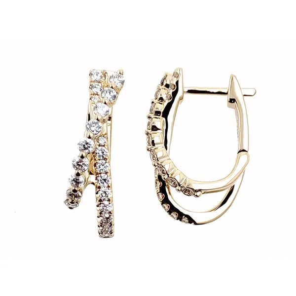 DeScenza Collection Diamond Hoop Earrings DeScenza Diamonds Boston, MA