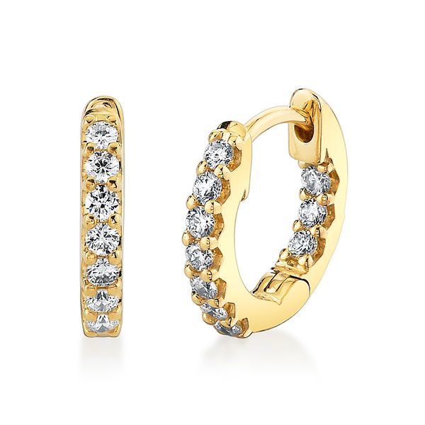 Sylvie Diamond Hoop Earrings DeScenza Diamonds Boston, MA