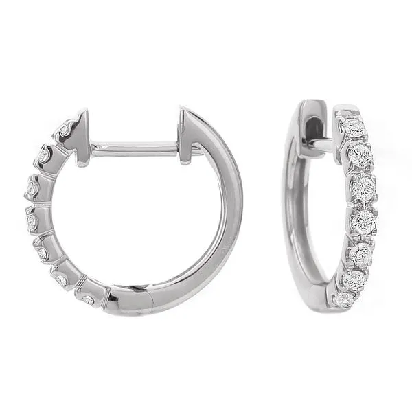 DeScenza Collection Diamond Hoop Earrings similar item image