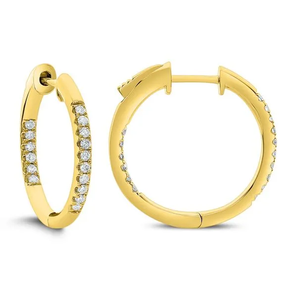 DeScenza Collection Diamond Hoop Earrings DeScenza Diamonds Boston, MA