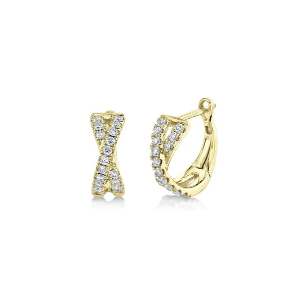 Shy Creation Diamond Hoop Earrings DeScenza Diamonds Boston, MA