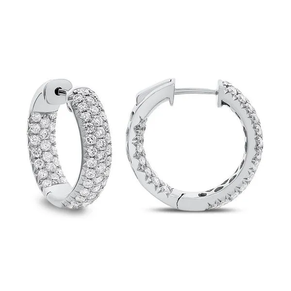 DeScenza Collection Diamond Hoop Earrings DeScenza Diamonds Boston, MA