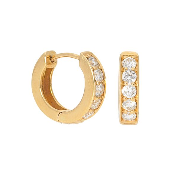 Sofer Diamond Huggie Hoops DeScenza Diamonds Boston, MA