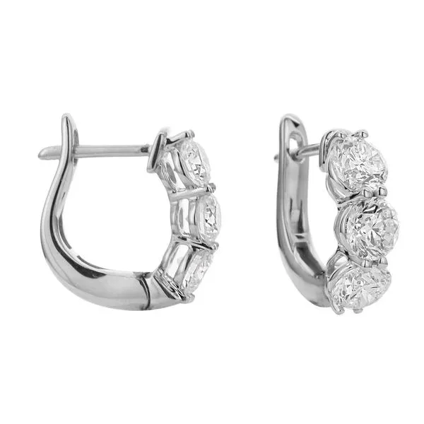 Diamond Hoop Earrings DeScenza Diamonds Boston, MA