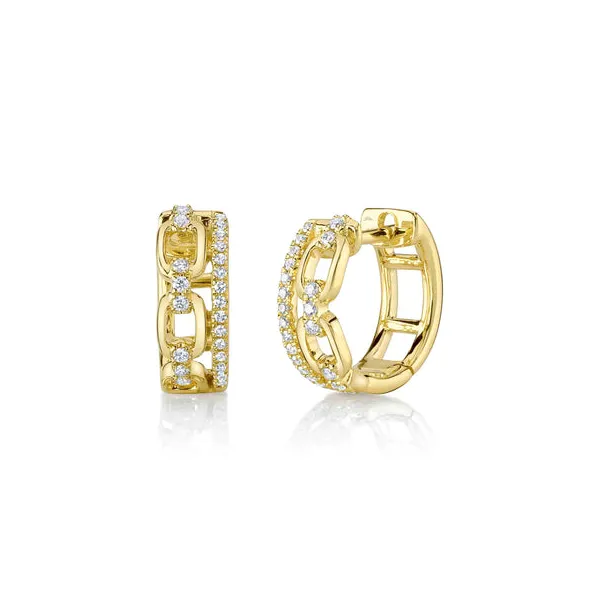 Shy Creation Diamond Hoop Earrings DeScenza Diamonds Boston, MA