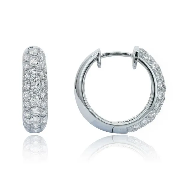 Diamond Hoop Earrings DeScenza Diamonds Boston, MA