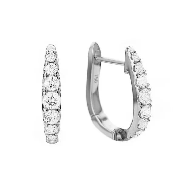 DeScenza Collection Diamond Hoop Earrings DeScenza Diamonds Boston, MA