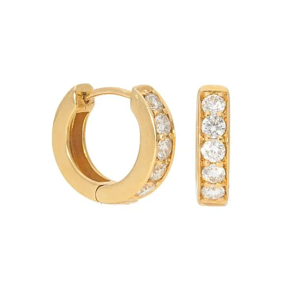 Sofer Diamond Huggie Hoops DeScenza Diamonds Boston, MA