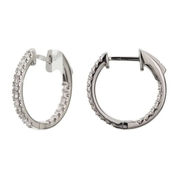 DeScenza Collection Diamond Hoop Earrings DeScenza Diamonds Boston, MA