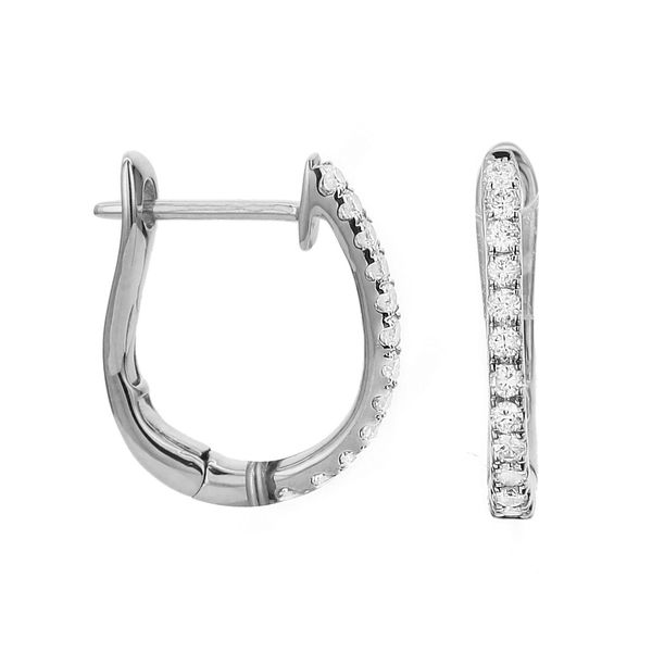 DeScenza Collection Diamond Hoop Earrings DeScenza Diamonds Boston, MA