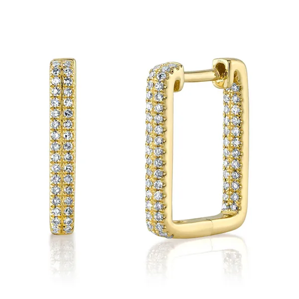 Shy Creation Diamond Hoop Earrings DeScenza Diamonds Boston, MA