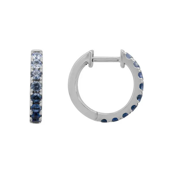 DeScenza Collection Sapphire Hoop Earrings DeScenza Diamonds Boston, MA