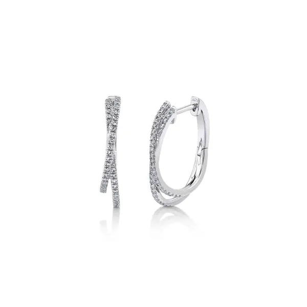 Shy Creation Diamond Hoop Earrings DeScenza Diamonds Boston, MA