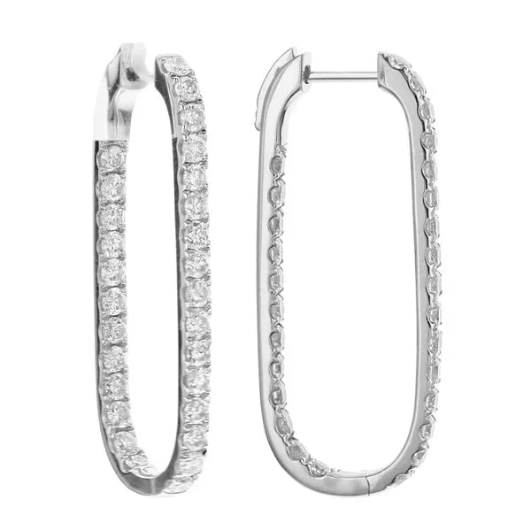 DeScenza Collection Diamond Hoop Earrings DeScenza Diamonds Boston, MA